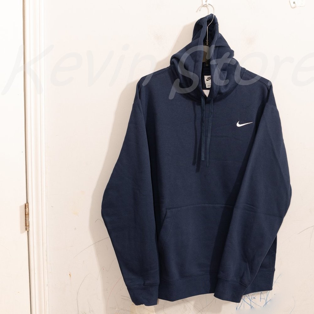 Blue NWT Nike Club Fleece Pullover Hoodie